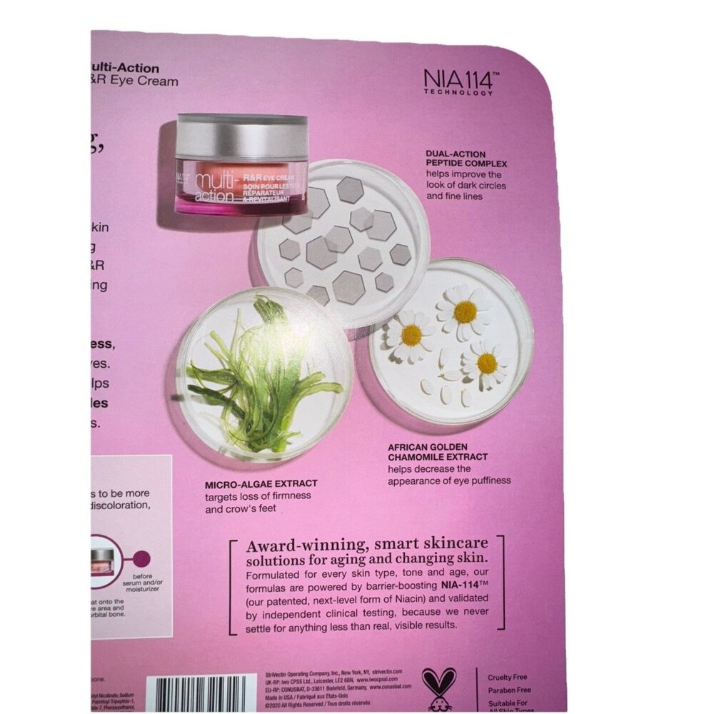 Strivectin Multi-Action R&R Eye Cream Duo 15ml & 5ml For Puffiness Wrinkles & Hy - Picture 7 of 8